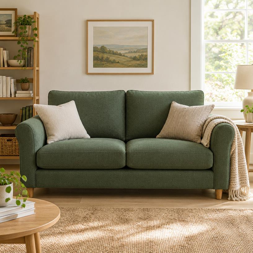 Green 2-Seater Sofa